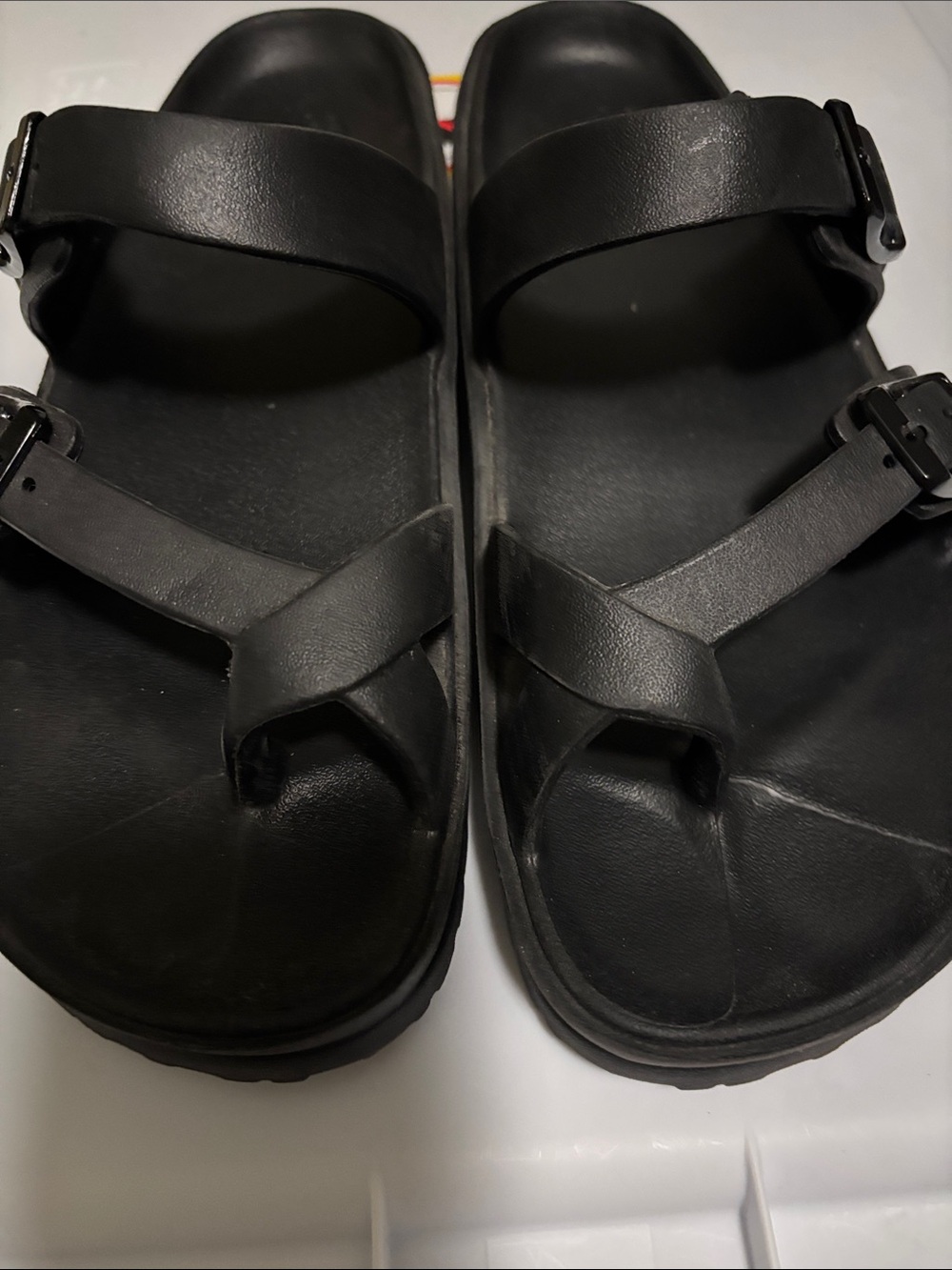 Women’s Black Adjustable Strap Sandals